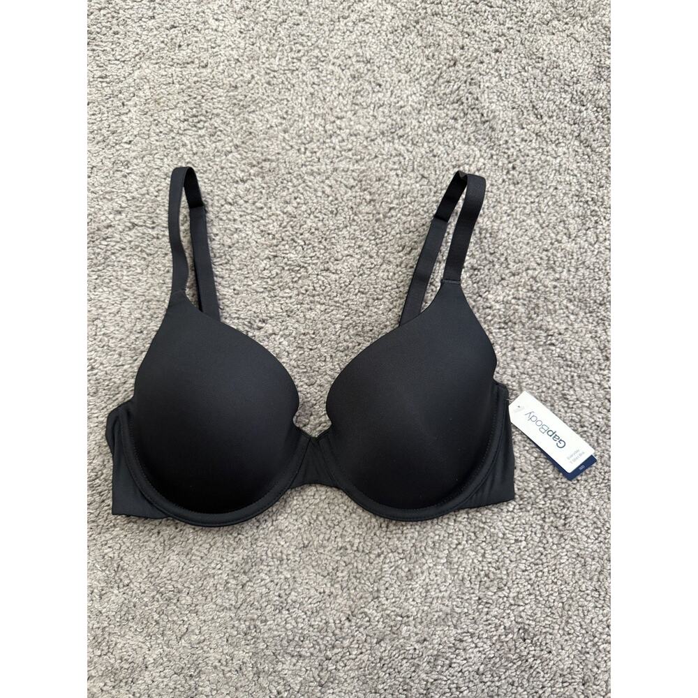 32D GapBody Everyday T Shirt Bra Black NWT